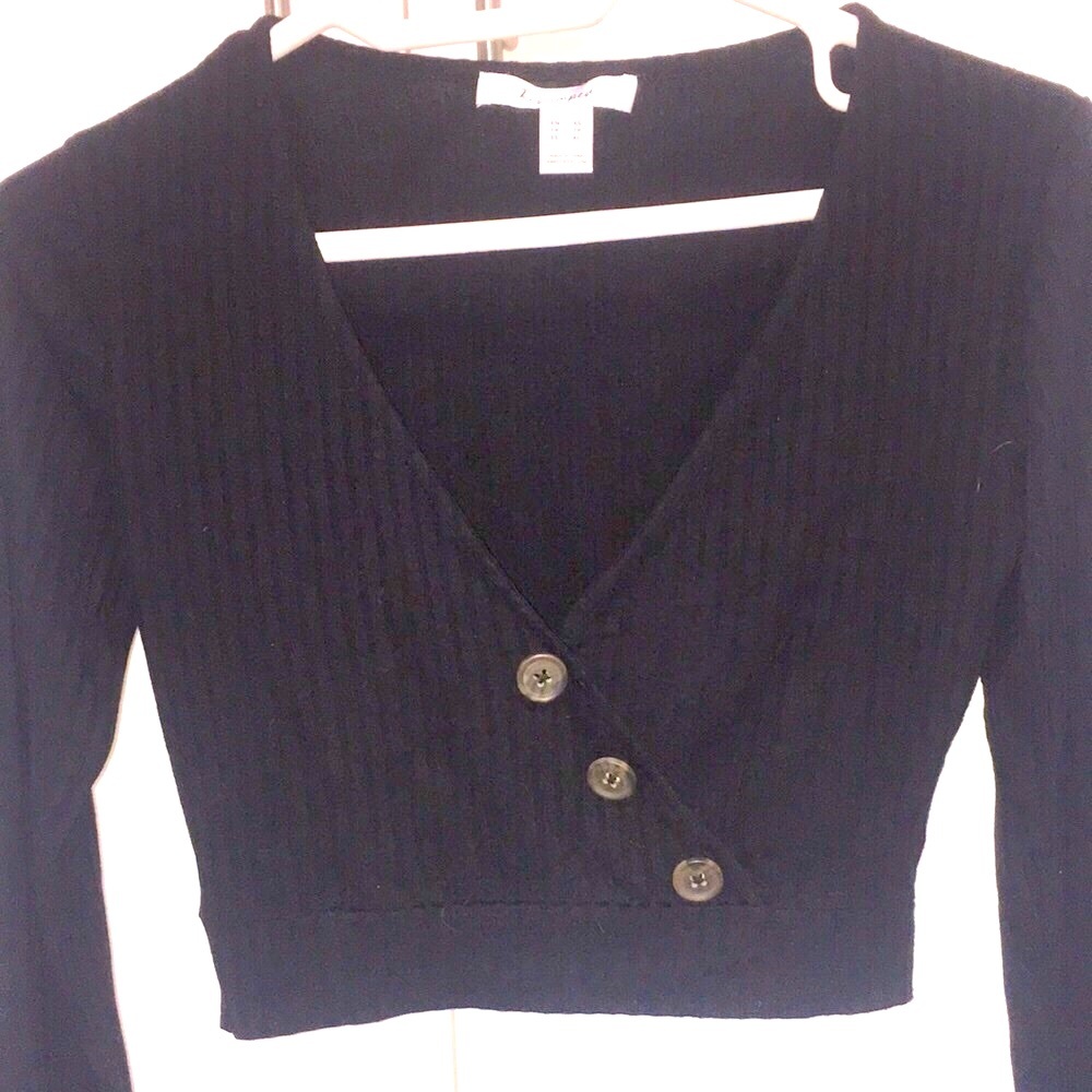 Revamped Rib Knit Cross Front Crop Top